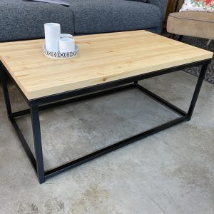 Table basse bois et métal